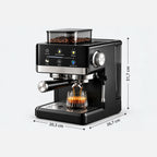 Dimensions de la machine à expresso Caffelio One : 20,3 × 26,7 × 31,7 cm