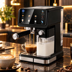 Caffelio Barista Black – Machine à espresso avec mousseur à lait automatique