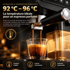 Caffelio Barista Black – Machine à espresso avec mousseur à lait automatique