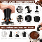 Caffelio BaristaKit Black – Kit d'accessoires barista 10 pièces 51 mm