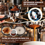 Caffelio BaristaKit Black – Kit d'accessoires barista 10 pièces 51 mm