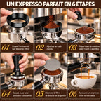 Caffelio BaristaKit Black – Kit d'accessoires barista 10 pièces 51 mm