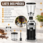Caffelio Grind Silver – Moulin à café électrique à meule conique