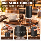 Caffelio GrindPro Black – Moulin à café électrique portable rechargeable