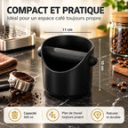 Caffelio KnockBox Black – Bac à marc de café pour porte-filtre