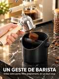 Caffelio KnockBox Black – Bac à marc de café pour porte-filtre