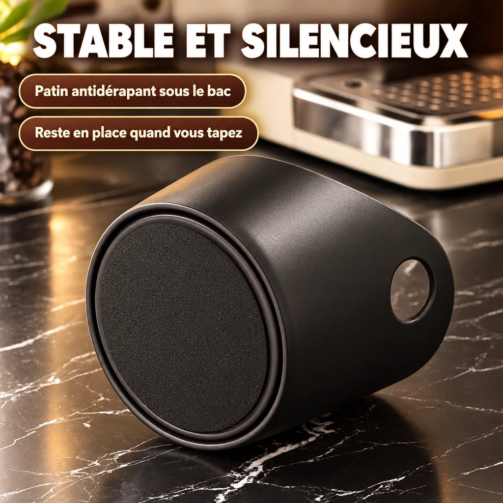 Caffelio KnockBox Black – Bac à marc de café pour porte-filtre