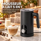 Caffelio Mousse Black – Mousseur à lait électrique 5 en 1