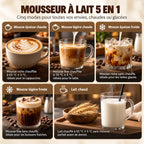 Caffelio Mousse Black – Mousseur à lait électrique 5 en 1