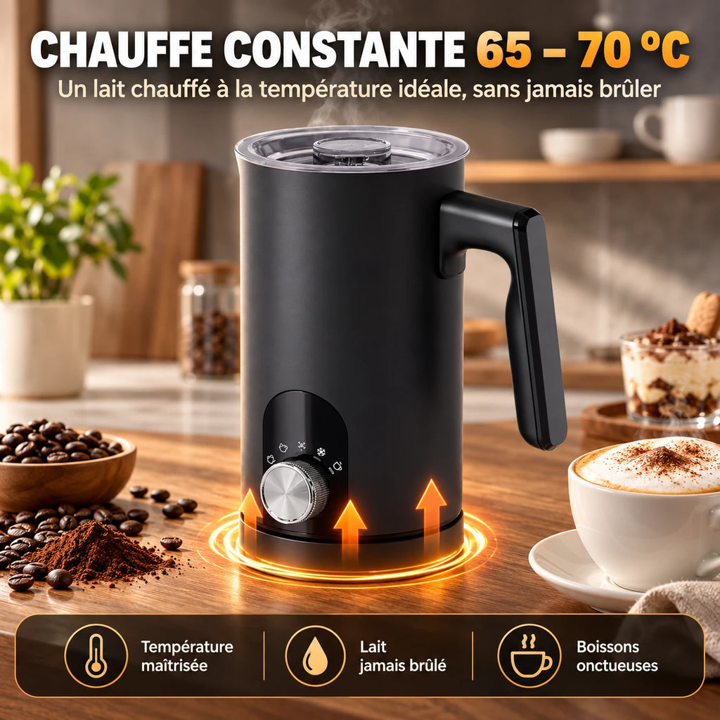 Caffelio Mousse Black – Mousseur à lait électrique 5 en 1