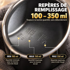 Caffelio Mousse Black – Mousseur à lait électrique 5 en 1
