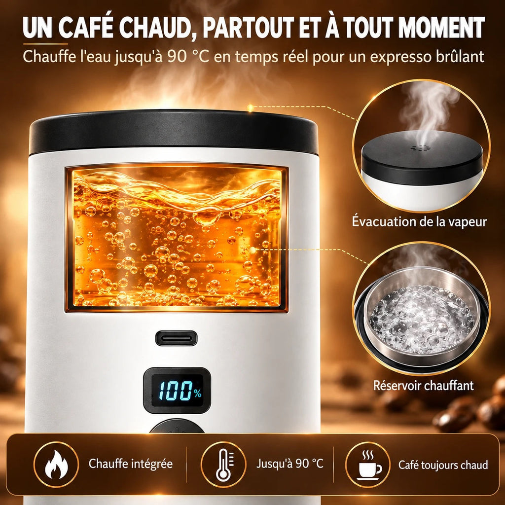 Caffelio Nomad Purple – Machine à espresso portable rechargeable