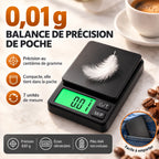 Caffelio PrecisionScale Black – Balance de précision 0,01 g pour café