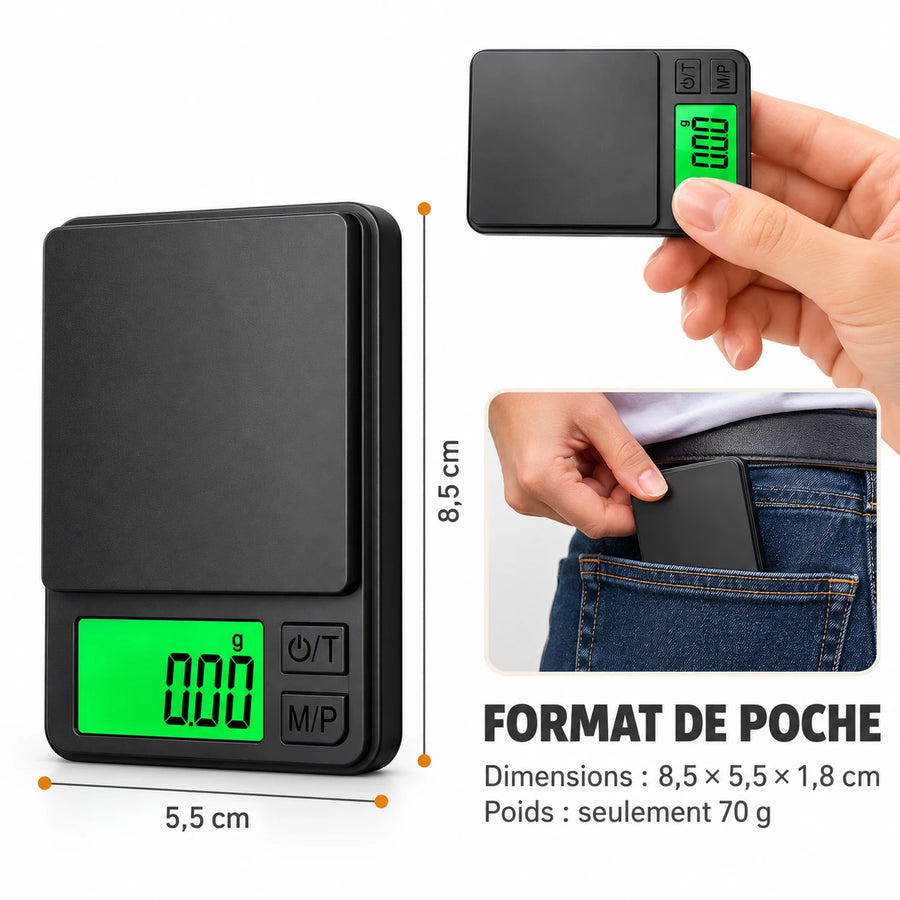 Caffelio PrecisionScale Black – Balance de précision 0,01 g pour café