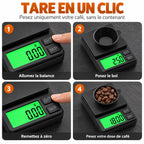 Caffelio PrecisionScale Black – Balance de précision 0,01 g pour café