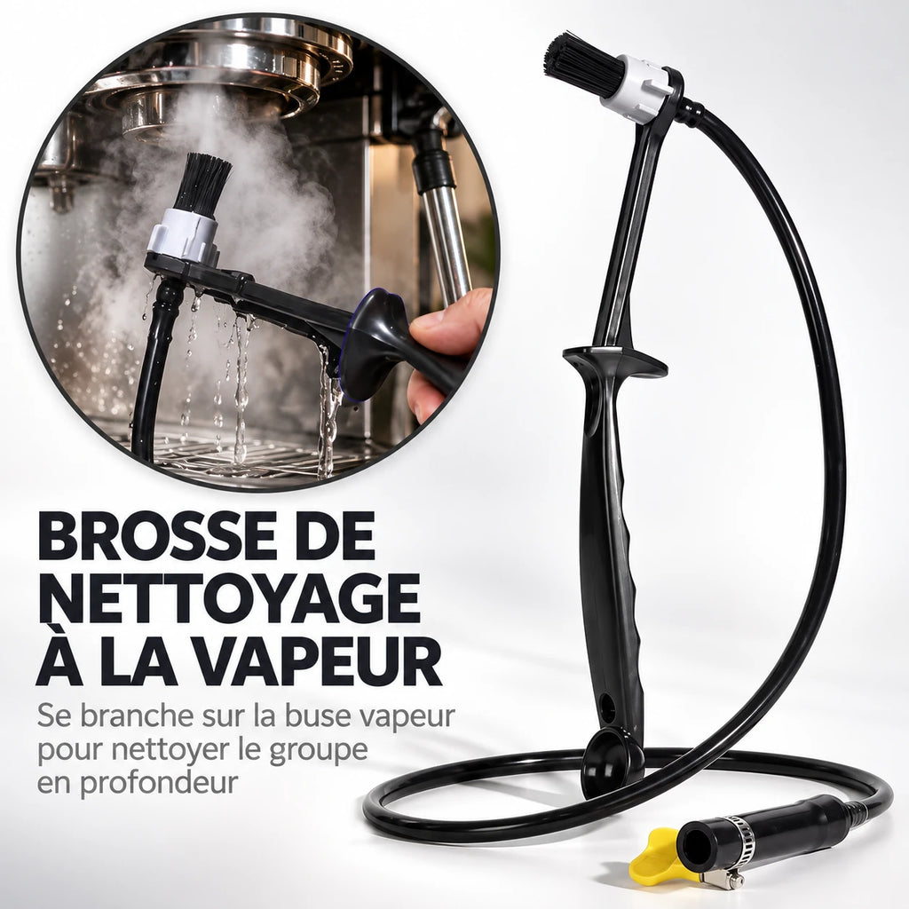 Caffelio SteamClean Black – Brosse de nettoyage pour machine à café