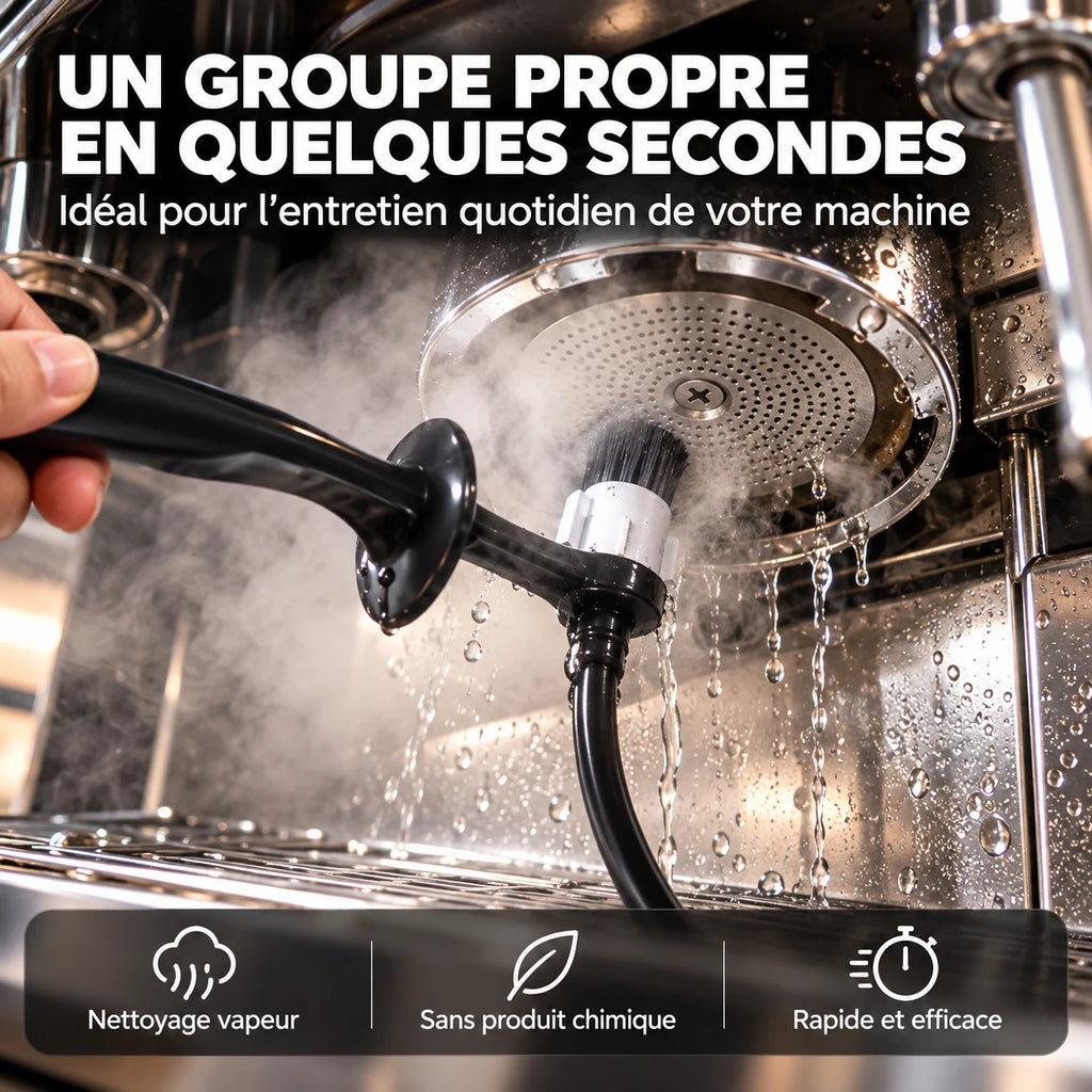 Caffelio SteamClean Black – Brosse de nettoyage pour machine à café