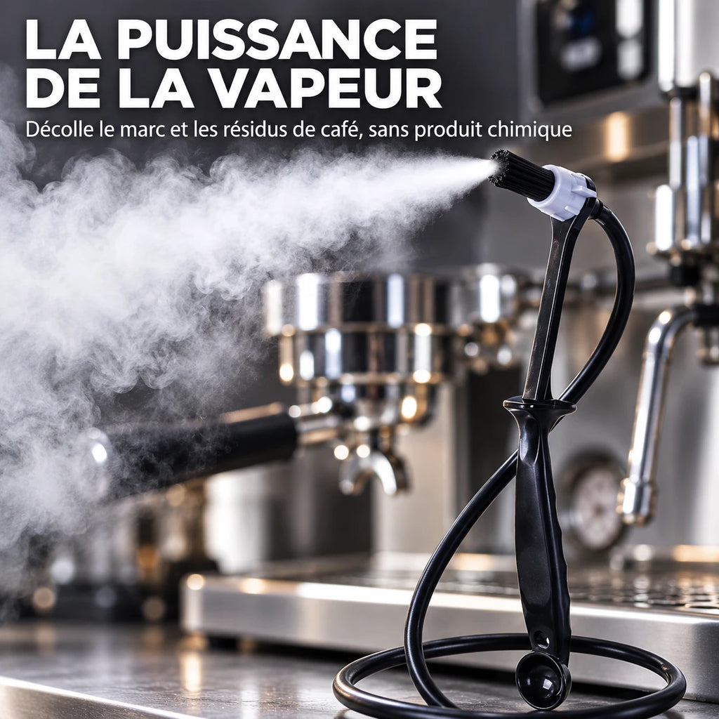 Caffelio SteamClean Black – Brosse de nettoyage pour machine à café